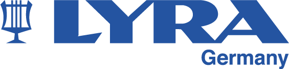 Lyra logo in blue colourway