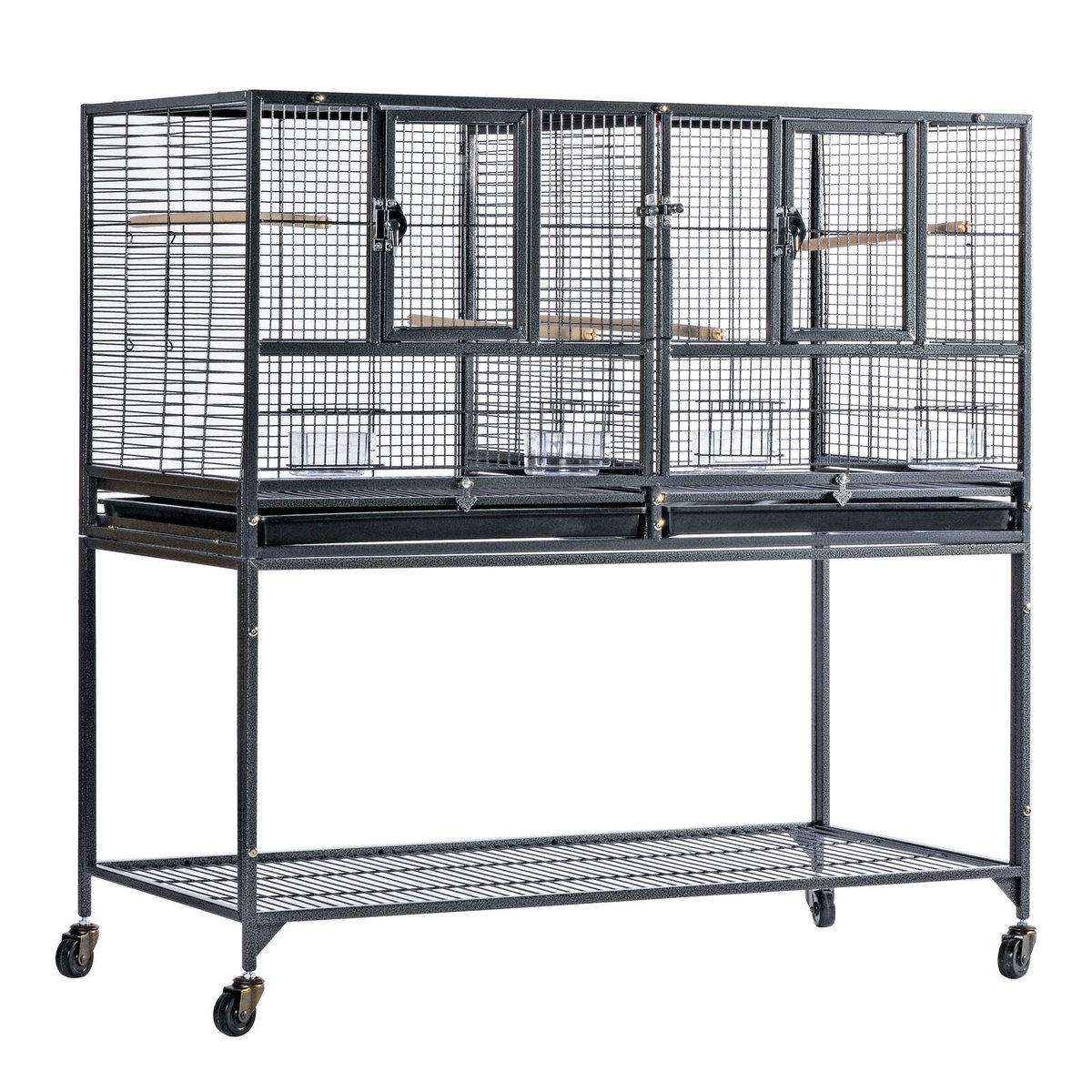 36-Inch Tall Portable Bird Cage For Small Birds - Travel Cage For Canaries, Parakeets, Finches, Lovebirds