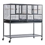 Flyline Single-Double Breeding Bird Cage for Canary Parakeet Cockatiel Lovebird Finch