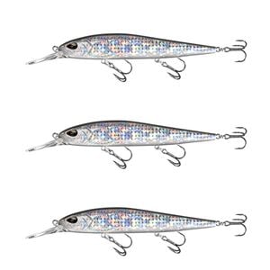 3x 13 Fishing 110mm Whipper Snapper Jerkbait Fishing Lures - Disco Shad