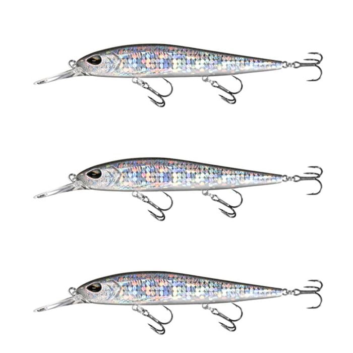 3x 13 Fishing 110mm Whipper Snapper Jerkbait Fishing Lures - Disco Shad