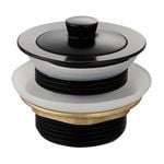 Kinetic 40mm Black Matte Brass Bath Waste