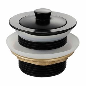 Kinetic 40mm Black Matte Brass Bath Waste