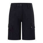 Citeco Size 10 Black Womens Mid Shorts Cotton Stretch