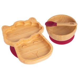 Tiny Dining 3pc Bamboo Llama Baby Feeding Set with Suction Cup
