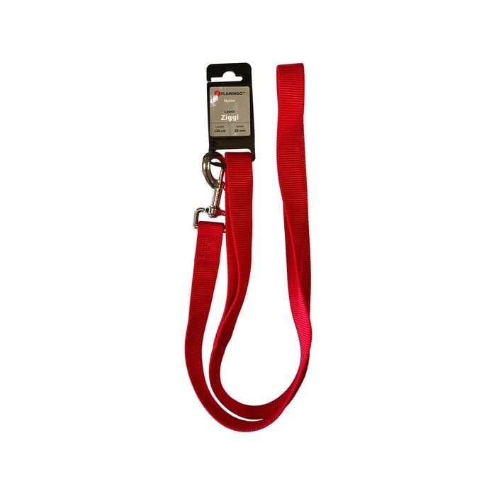 Flamingo Ziggi 130 x 2.5cm Red Dog Leash