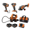 AEG 18V 5.0Ah 4 Piece FUSION Brushless Heavy Machinery Kit