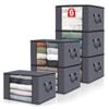 6 Pack Clothes Storage Bags Grey