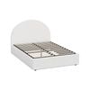 Oikiture Bed Frame King Single Size Gas Lift Base Led Boucle White