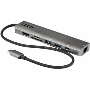 Startech.com Usb C Multiport Adapter, Usb-c To 4k 60hz Hdmi 2.0, 100w Pd Pass-through, Sd, Usb, Gbe