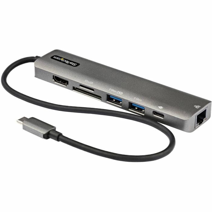 Startech.com Usb C Multiport Adapter, Usb-c To 4k 60hz Hdmi 2.0, 100w Pd Pass-through, Sd, Usb, Gbe