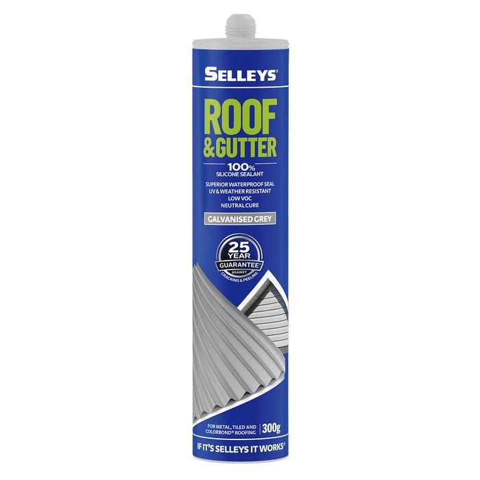 Selleys 300g Roof And Gutter Silicone - Galvanised Grey