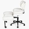 Ufurniture Ergonomic Cross Legged Office Chair Height Adjustable Seat &Lumbar Support White
