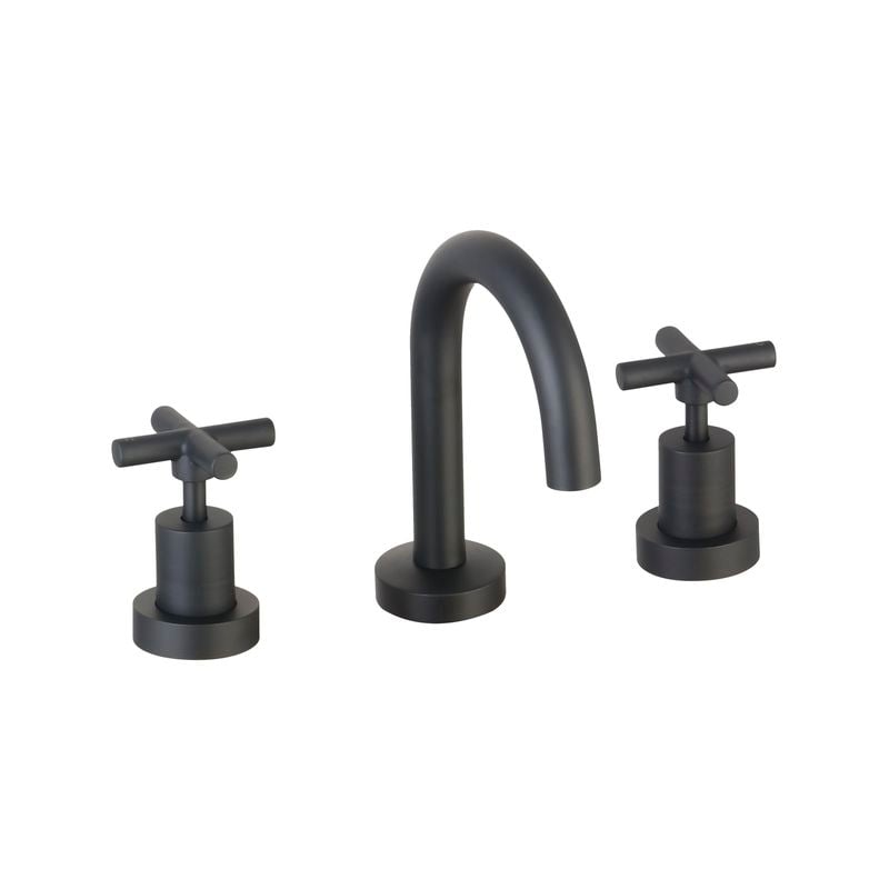 Resonance Matte Black Ceramic Disc Basin Set