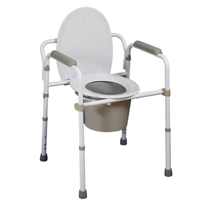 Safety and Mobility 2 in 1 Folding Commode/Over Toilet Aid