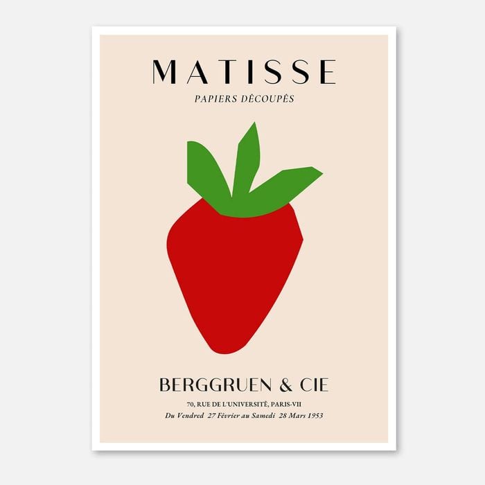Galrie Vintage Matisse Papiers Découpés Art Print - Berggruen & Cie Exhibition, Poster Only, 50 x 70cm (20 x 28inch)
