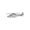 Ignite Laser A109S Helicopter Silhouette Wall Art Silhouette Metal Wall Art Rustic Metal 47 inch - 120 cm