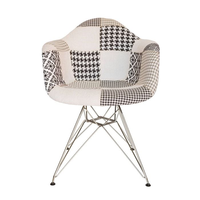 Sk Designer Living | Replica Eames Dar Eiffel Chair | Fabric & Chrome - Multicoloured V3