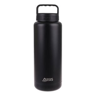 Oasis1.2L Double Wall Insulated Titan Bottle Stainless Steel - Black