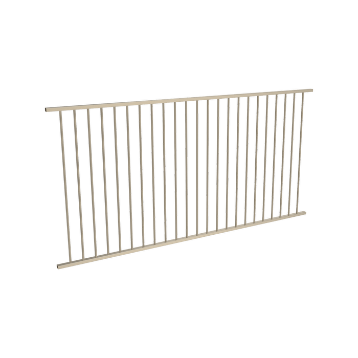 ProtectorAl 2400 x 1200mm Paperbark Aluminium Flat Top Garden Fence Panel