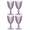 4PK Ladelle Tate Geometric 350ml Acrylic Wine Glass Drinking Cup - Lilac