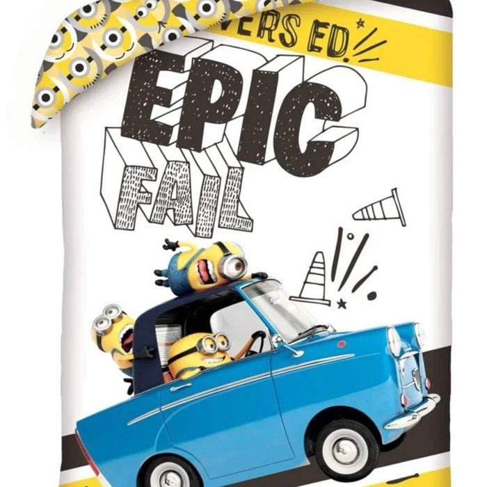 Minions Epic Fail Quilt Cover Set - Single Bed Size