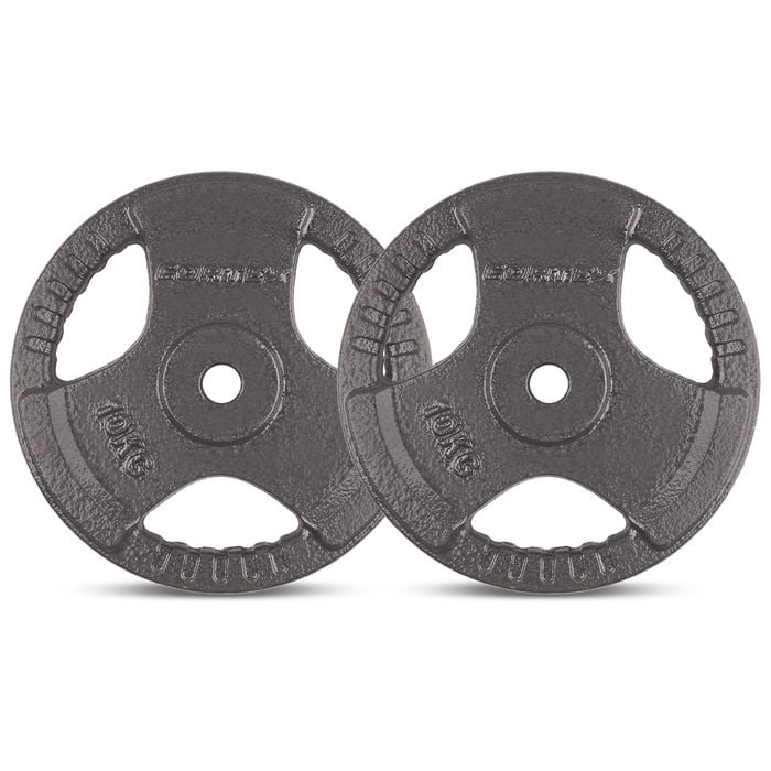 CORTEX 10kg Tri-Grip 25mm Standard Weight Plates (Pair)