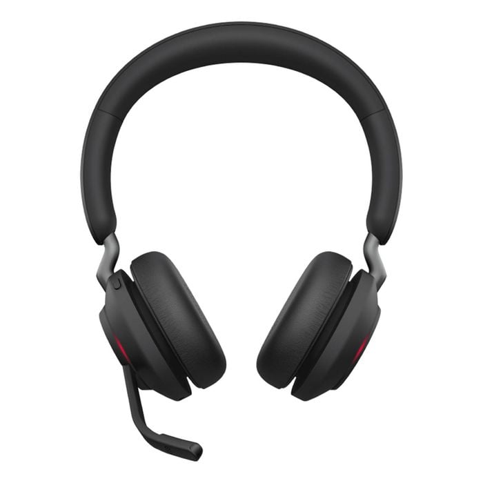 Jabra Evolve2 65 Flex MS Stereo Bluetooth Headset, Link380a USB-A Dongle, Foldable Design