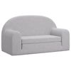 vidaXL Kids' Sofa Bed 2-Seater Light Grey Soft Plush kids' sofa kids' couch