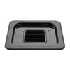 Vogue Polycarbonate Gastronorm Container Lid 1/6 Gn Black 176x162mm Commercial Kitchen Food Storage