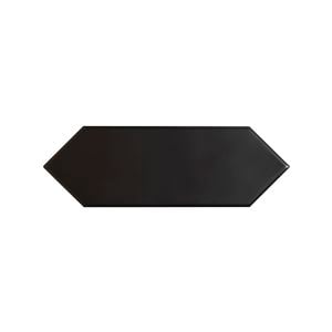Decor8 76 x 228mm Boulevard Picket Black Matt Ceramic Wall Tile