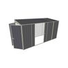 Build-a-Shed 1.5 x 3.7 x 2m Double Sliding Side Door Skillion Shed - Grey