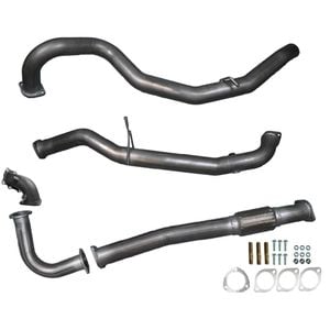 Ignite Exhausts Turbo Back For Nissan Gu Patrol 4.2l Turbo Diesel Wagon 3" Inch Straight Pipe Only Raw Aluminised Steel