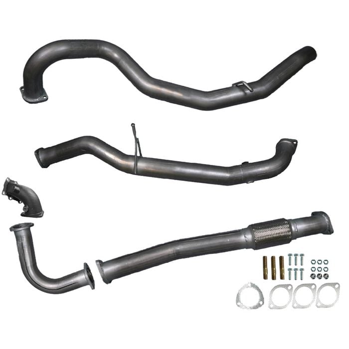 Ignite Exhausts Turbo Back For Nissan Gu Patrol 4.2l Turbo Diesel Wagon 3" Inch Straight Pipe Only Raw Aluminised Steel