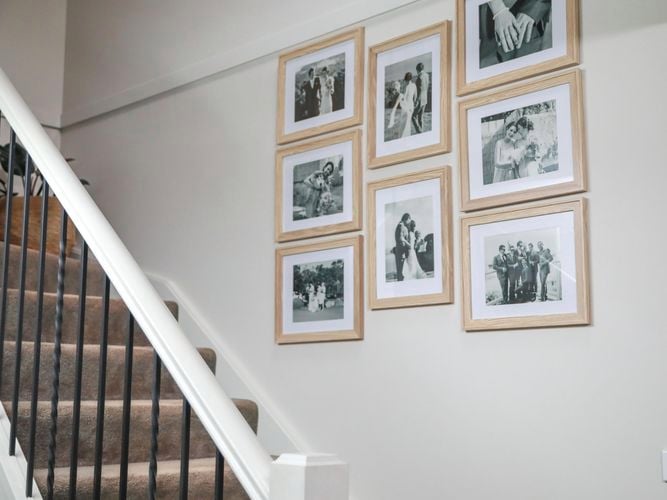 wall with photo frames