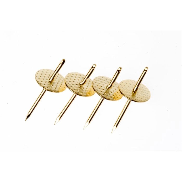 Everhang 8kg Brass Plated Picture Hanging  Simplicity  Hook - 4 Pack