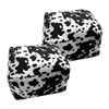 SOGA 2 Pack 55cm Square Pouffe Ottomans 35cm High