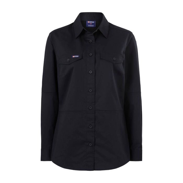 Citeco Size 8 Black Womens Long Sleeve Shirt