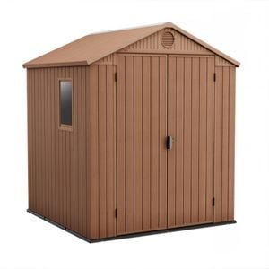 Keter Darwin 6x6' (1.9 x 1.83m) Garden Shed - Brown