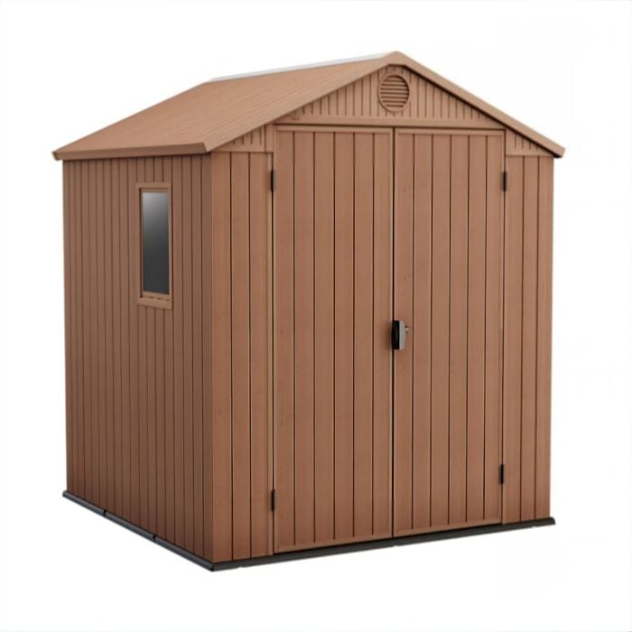 Keter Darwin 6x6' (1.9 x 1.83m) Garden Shed - Brown