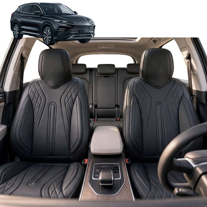 Australian Goose Front Seat Covers for BYD Sealion 6 2024 - Current (SA3) - PU Leather, Black (2pc)