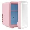Glacio Mini Fridge Skincare Beauty Cooler Warmer LED Mirror 12V 220V Pink 4L