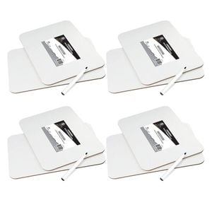 4pk Scribbles Stationery Dual Sided Whiteboard/chalkboard Office/school A4 5y+