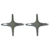 Shaw & Mason Chrome Cross Style Star Tap Handles - Pair