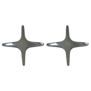 Shaw & Mason Chrome Cross Style Star Tap Handles - Pair