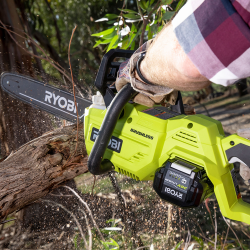 Ryobi 36V 14 35cm Brushless Cordless Chainsaw RCS36B1 Tool Only Bunnings New Zealand