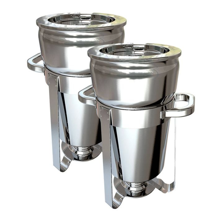 SOGA 2X 11L Round Stainless Steel Soup Warmer