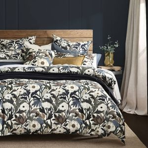 Mm Linen Harriet 250tc Cotton Mid-century Floral Quilt Cover Set Queen