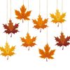 Catzon 8Pcs Maple Leaf Hanging Foil Swirls Ceiling Xmas Decor