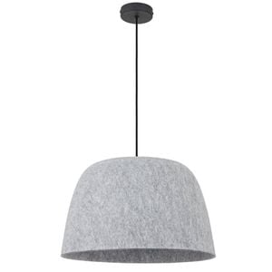 Telbix Malin Modern Pendant Hanging Lamp Light Felt Metal Grey Matte